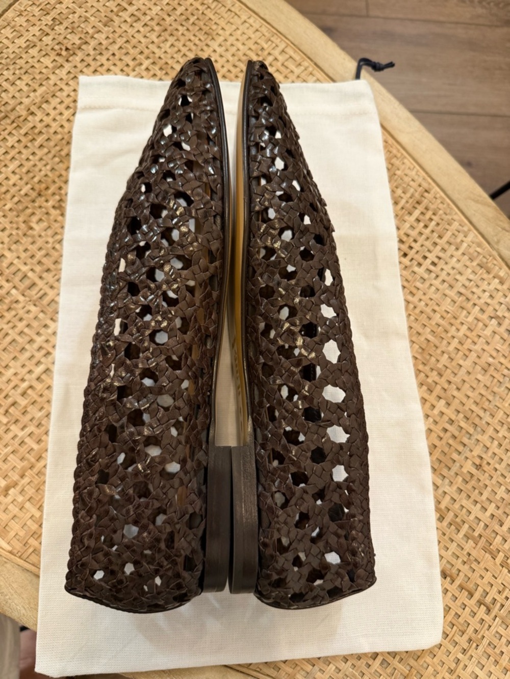 Margaux The Woven Paz Leather Ballet Flat in Espresso -10W - Picture 6 of 7